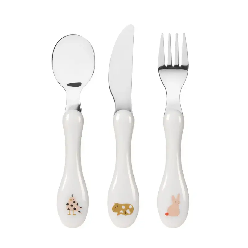 Couverts enfants en inox Lassig - Little Mateys royal orange