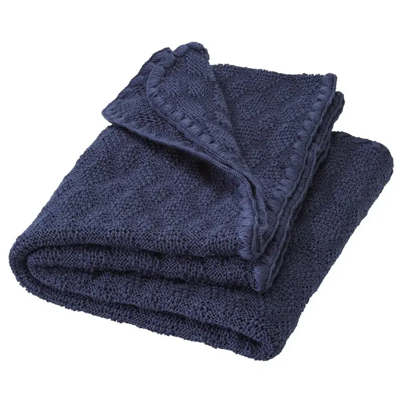 Couverture bébé en laine merinos Disana - Indigo