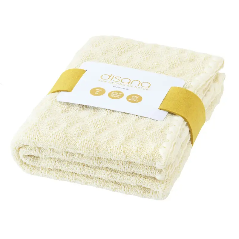 Couverture bébé en laine merinos Disana - Naturel