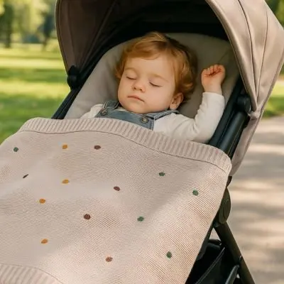 Couverture Bébé | Nid Tricoté