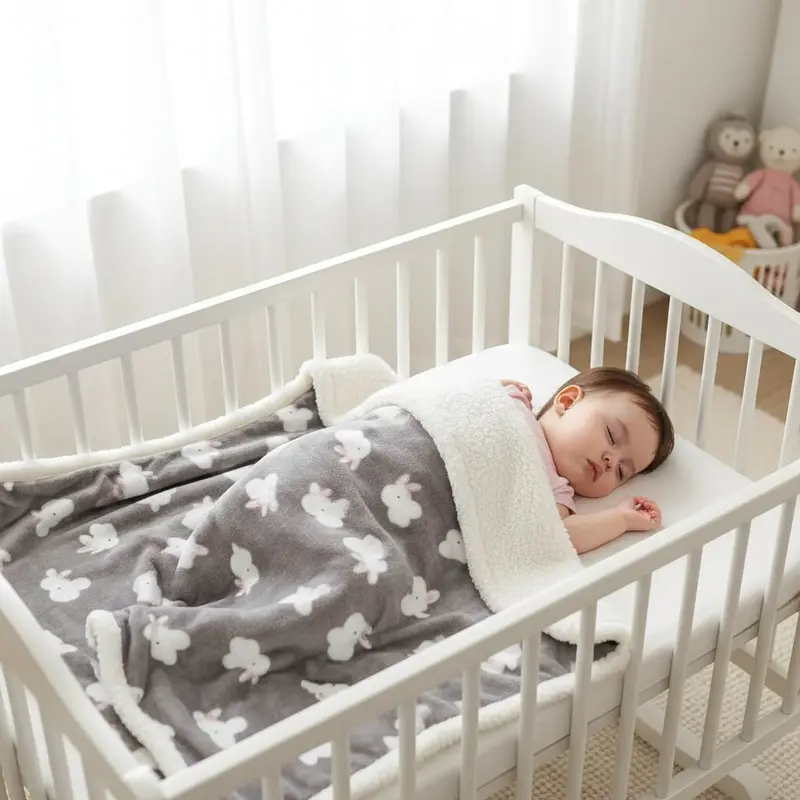 Couverture Bébé Polaire motif animaux
