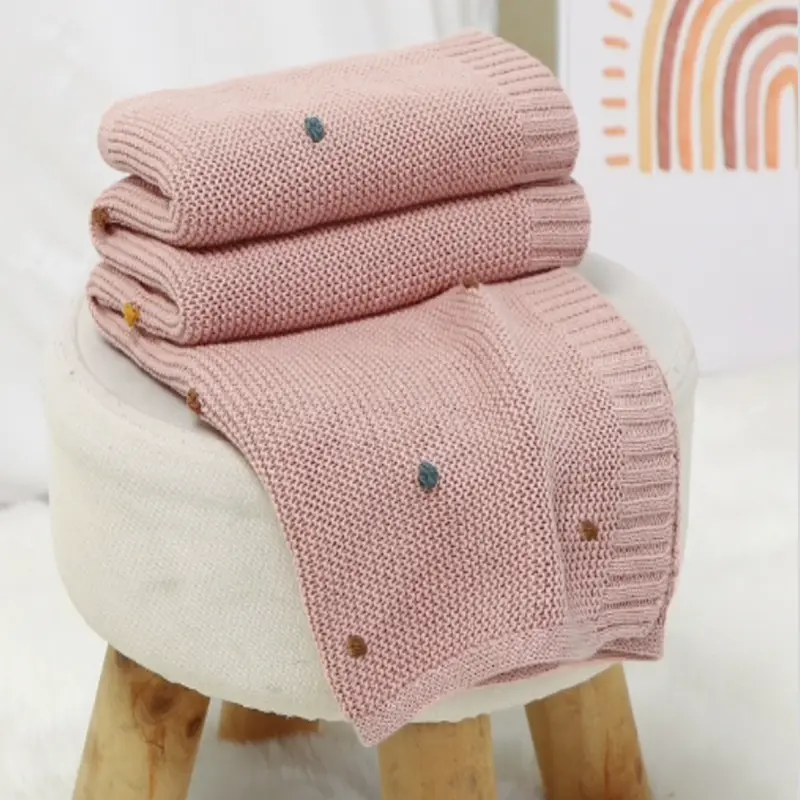 Couverture Bébé Tricot Coton│DouceMaille