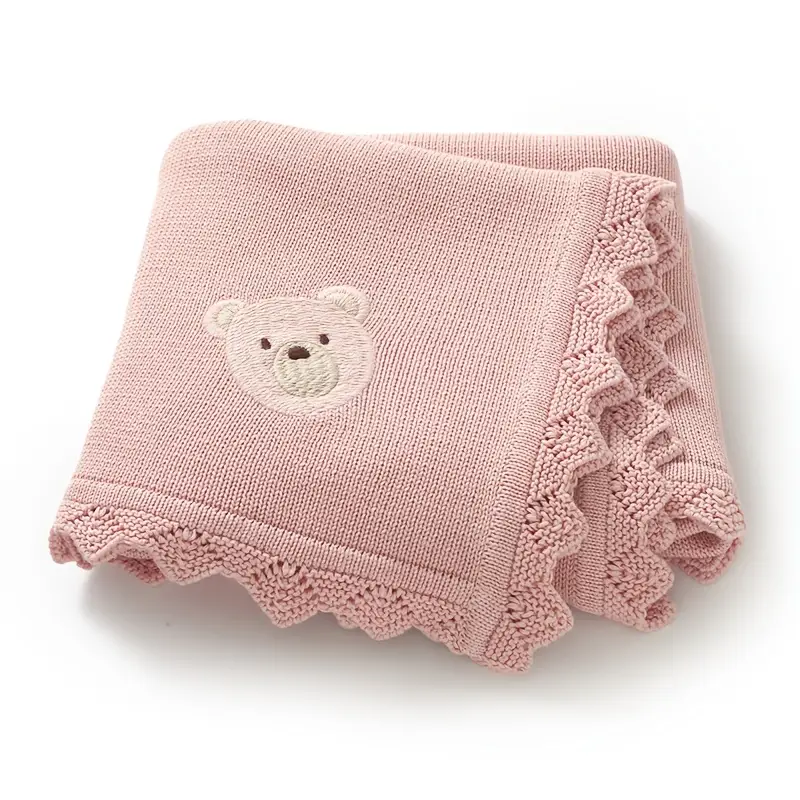 Couverture Bébé Tricotée - Ourson
