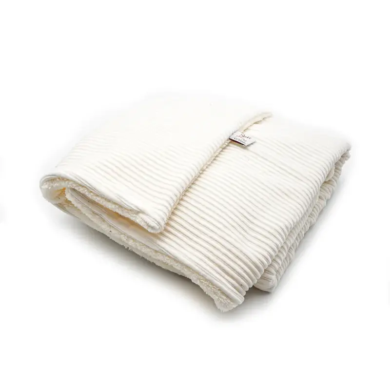 Couverture bébé velours Ecru 👶Naissance +