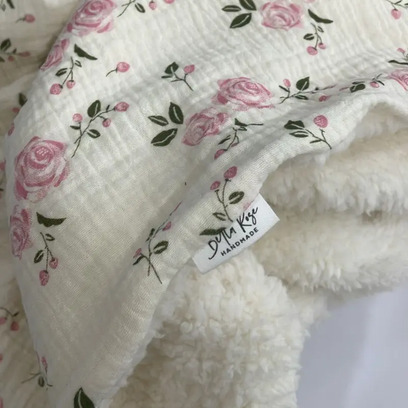 Couverture belle rose pilou XL
