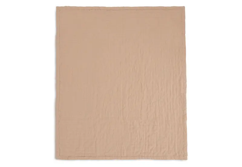 Couverture Berceau Gaze De Coton 75x100cm Jacquard Biscuit - JOLLEIN