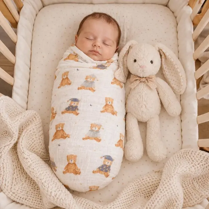 Couverture Emmaillotage - Ourson