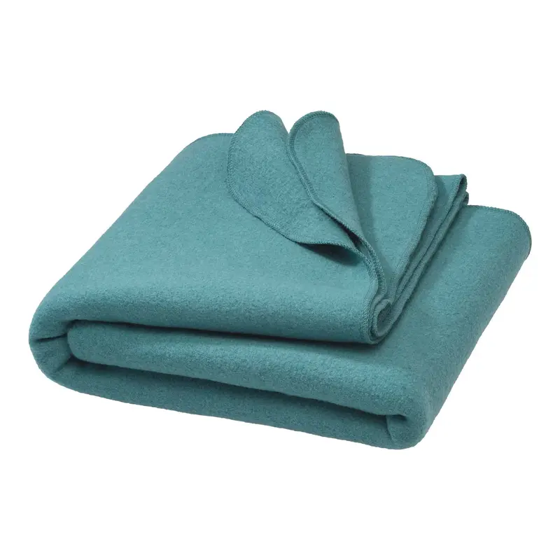 Couverture en laine bouillie mérinos bio Disana - Eucalyptus
