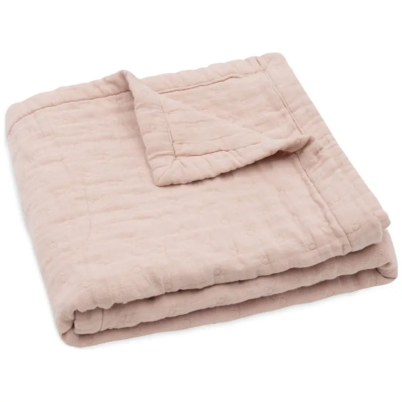 Couverture été gaze de coton Jacquart Wild Rose