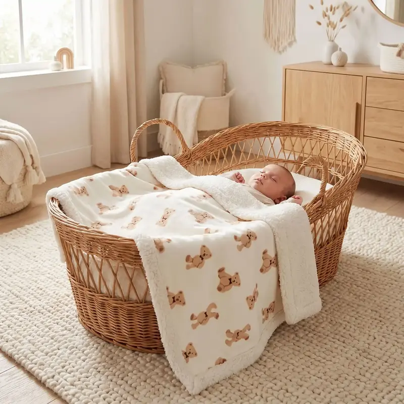 COUVERTURE POLAIRE BEBE | Ours Beige