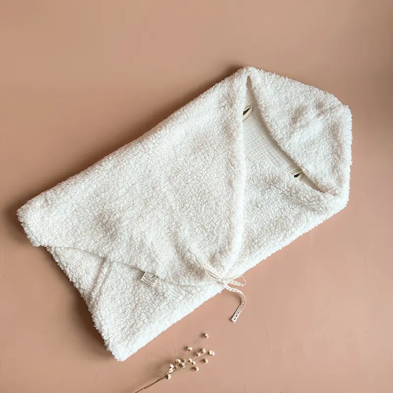 Couverture Spéciale Cosy - Gaze De Coton / Sherpa SANS POMPON