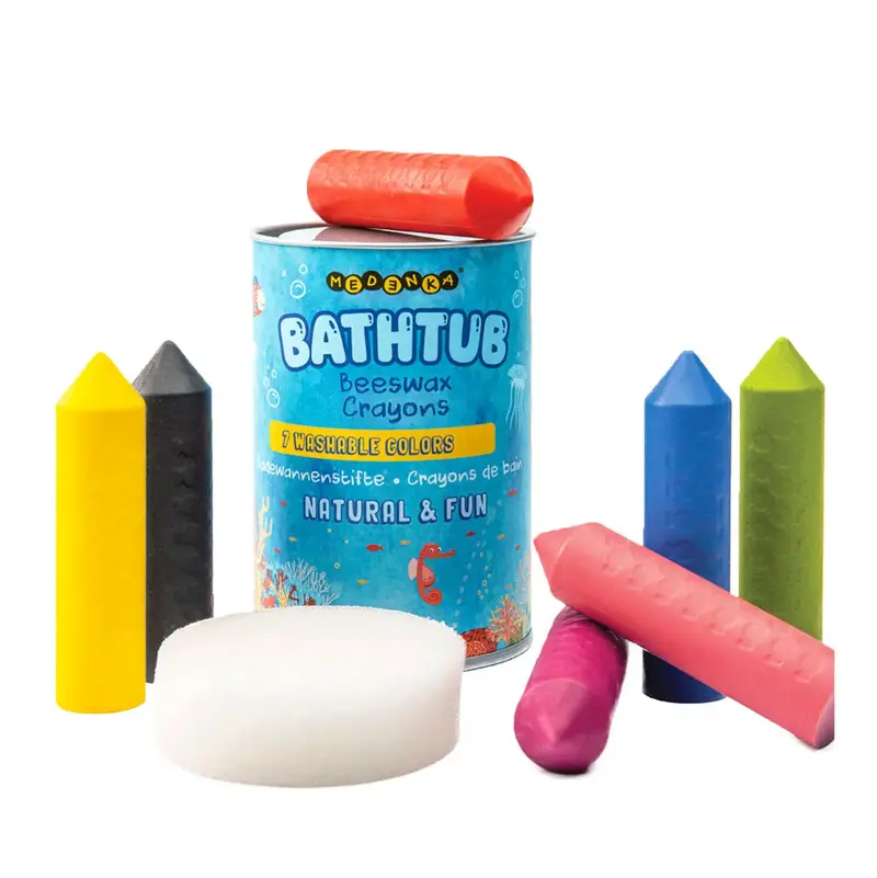 Crayons de bain naturels en cire d’abeille – Medenka