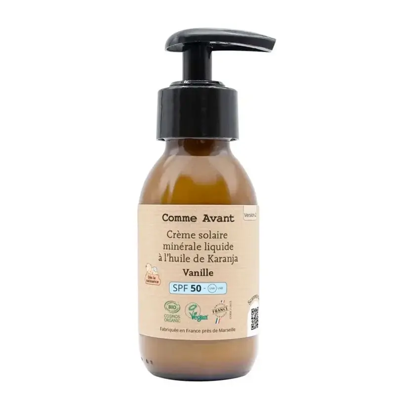 Crème solaire liquide minérale SPF50 Comme Avant - dès la naissance