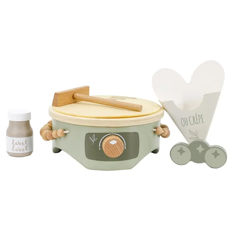 Crêpier en bois – Vert olive
