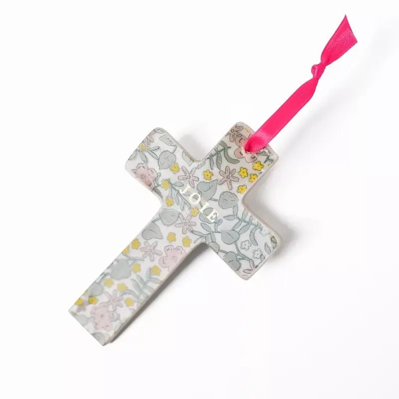Croix en porcelaine - Lily / Joie - Baubels