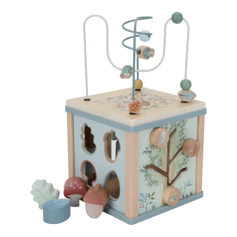 Cube d'activités en bois forest friends - LITTLE DUTCH