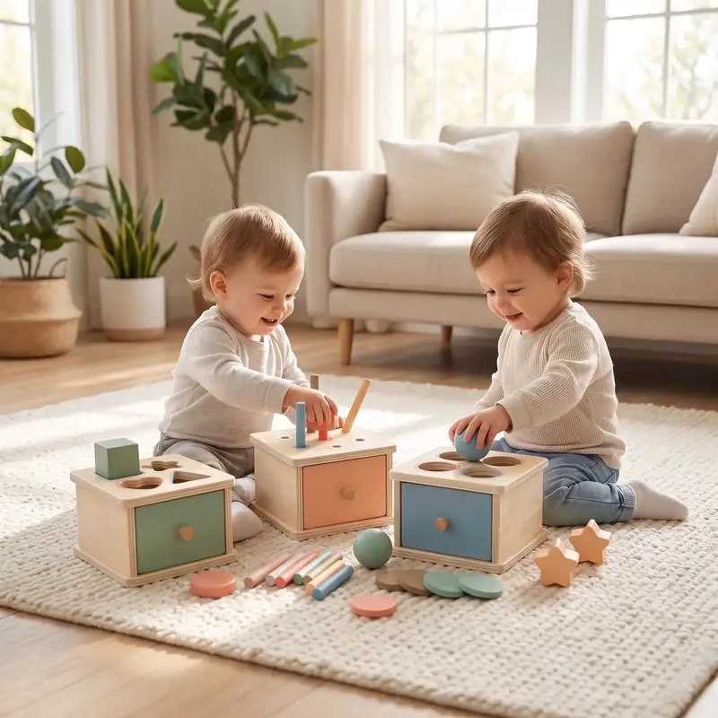 Cube en Bois pour Bébé | Jeu de Tri Montessori