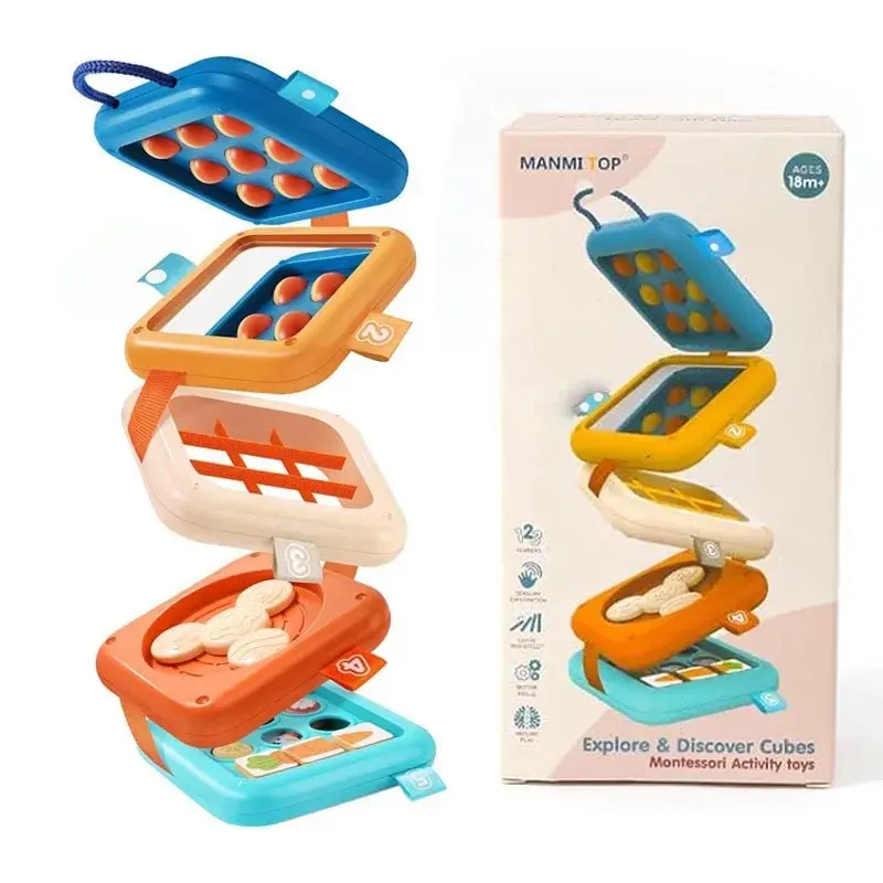 Cube sensoriel | Montessori 7 activités