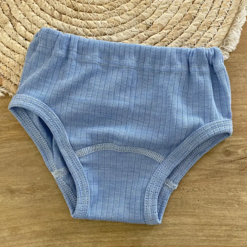 Culotte enfant en laine, soie et coton bio cosilana - Bleu
