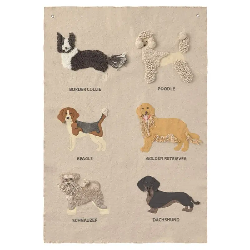 Decoration Murale - Chiens 70 X 100 Cm