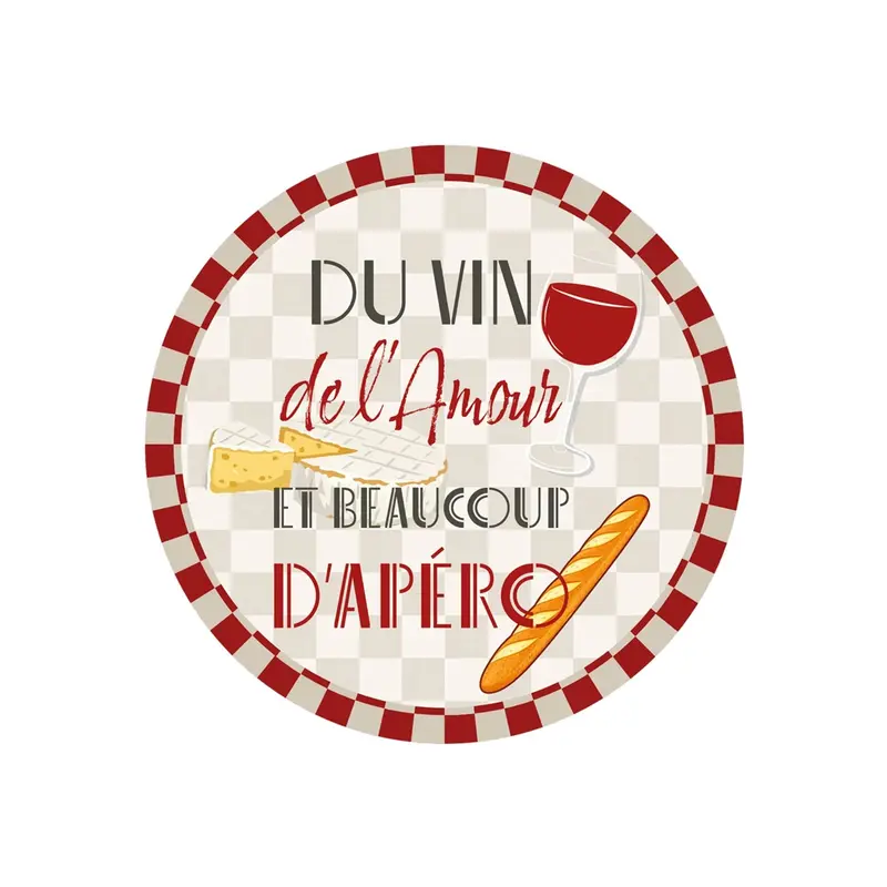 Dessous de plat bois et époxy Vin Apéro - Brèves de comptoir
