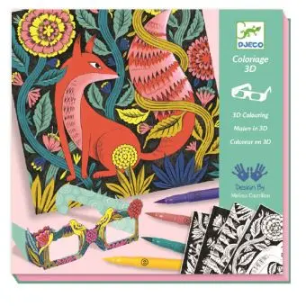 Djeco - Kit créatif - Foret Fantastique -coloriage 3D - 7 ans+