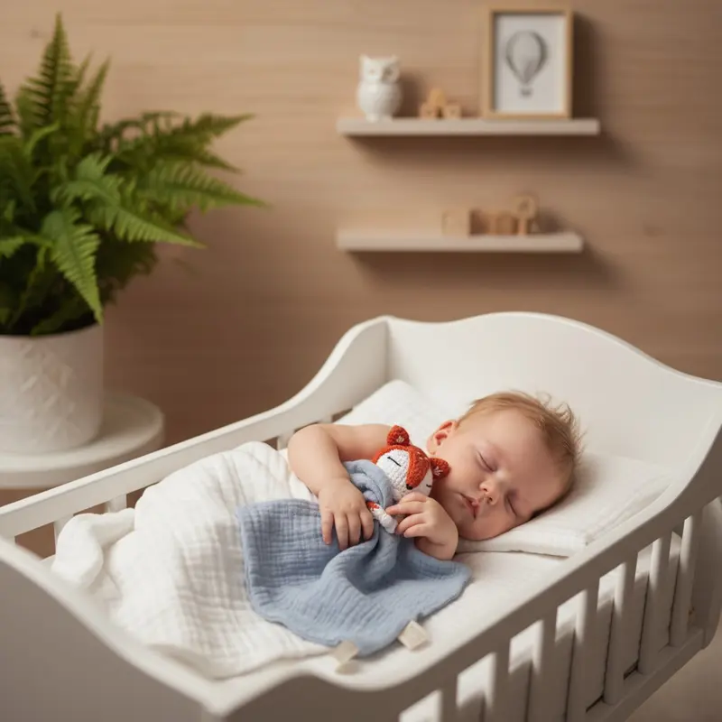 Doudou Bébé Renard Crochet - Mouchoir Carré Apaisant