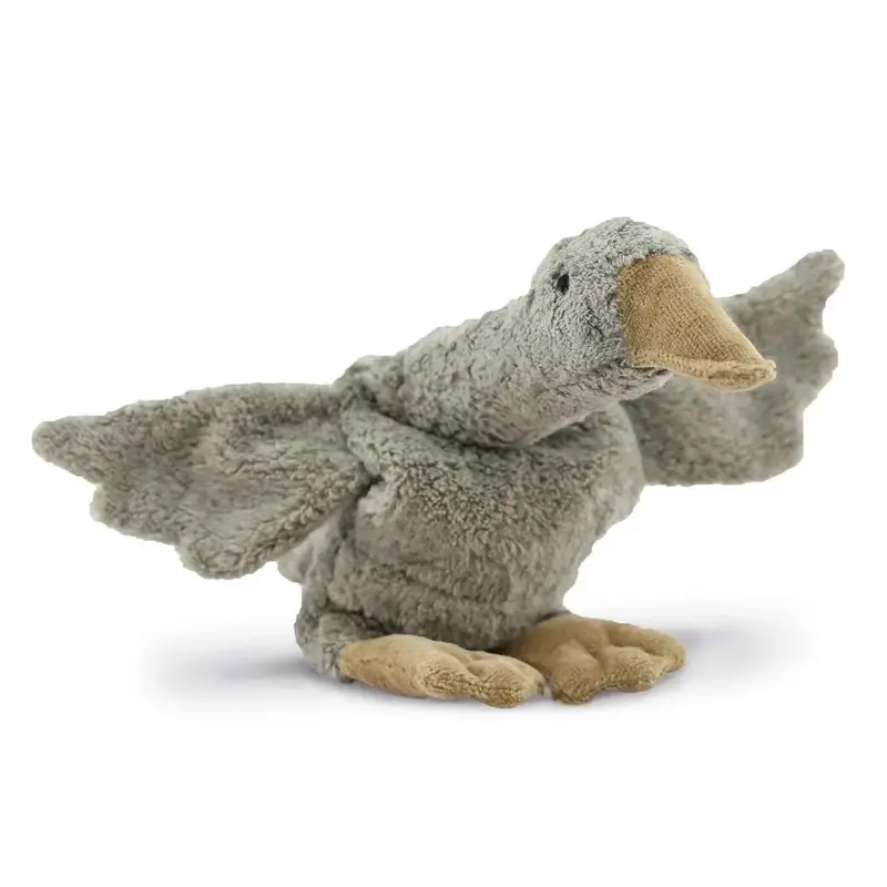 Doudou bouillotte en coton bio & laine Senger Naturwelt - Oie grise