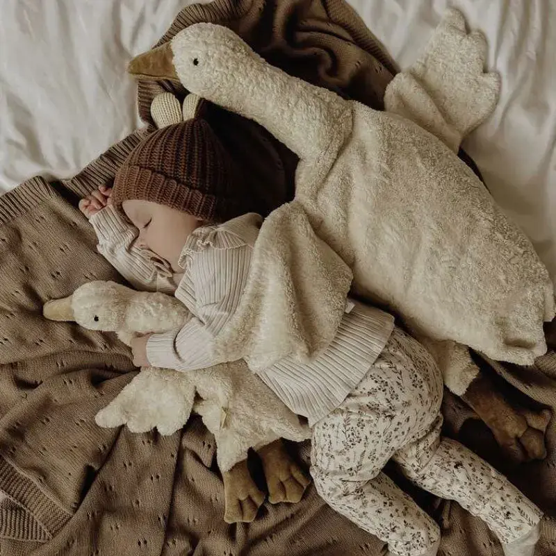Doudou bouillotte en coton bio & laine Senger Naturwelt - Oie