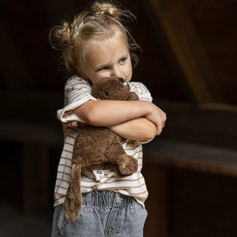 Doudou bouillotte en coton bio Senger Naturwelt - Castor
