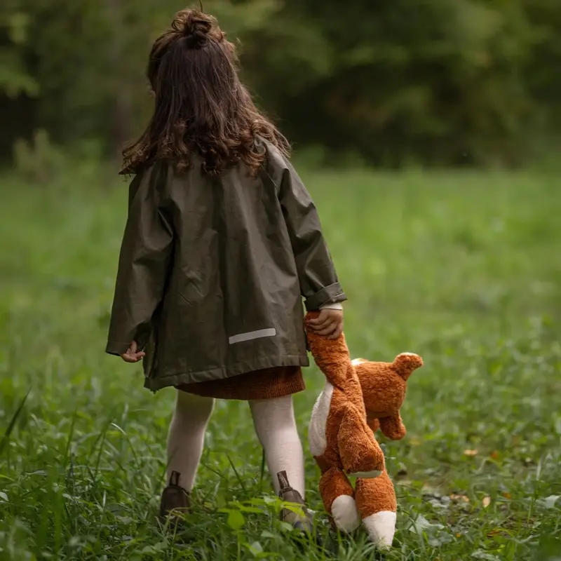 Doudou bouillotte en coton bio Senger Naturwelt - Renard grand modèle