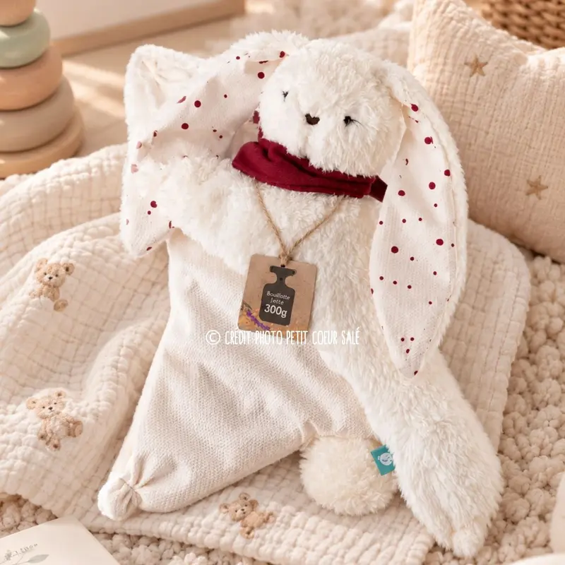 Doudou bouillotte lesté Lapin écru myHummy