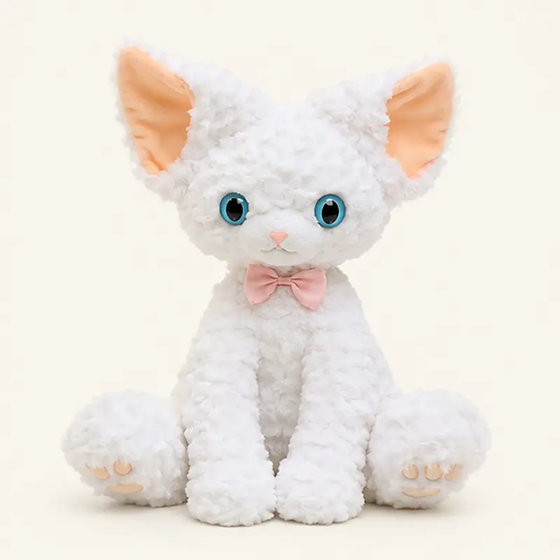 Doudou Chat Rose et Blanc