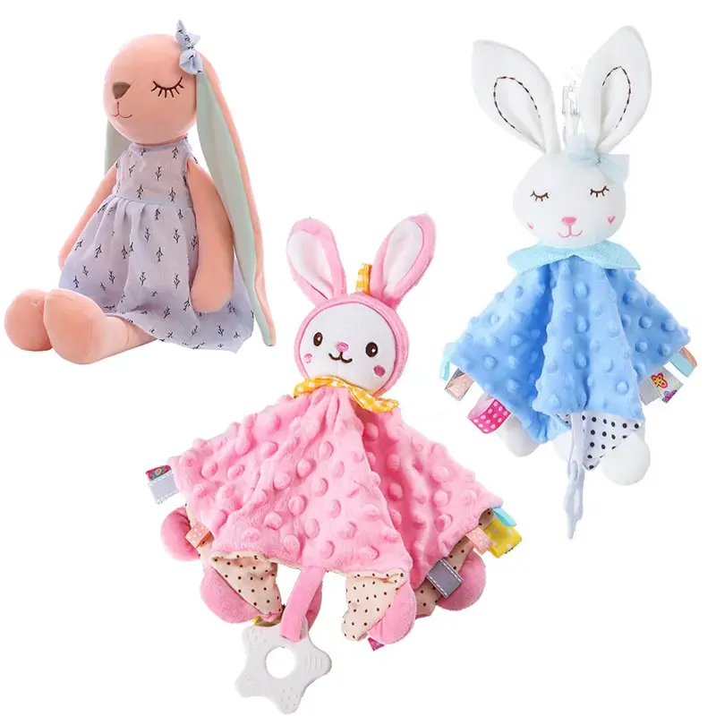 Doudou comforter lapin éléphant tout-doux pour bébé