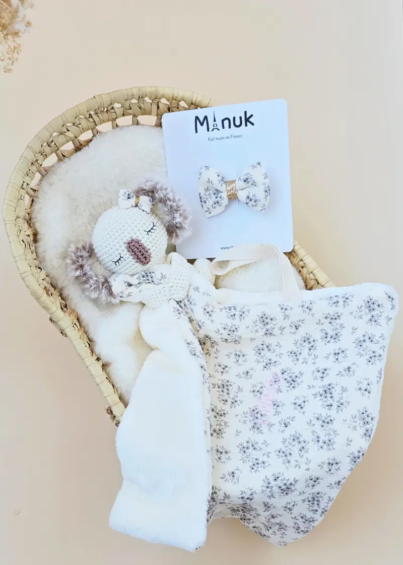 Doudou koala personnalisé avec attache-tétine