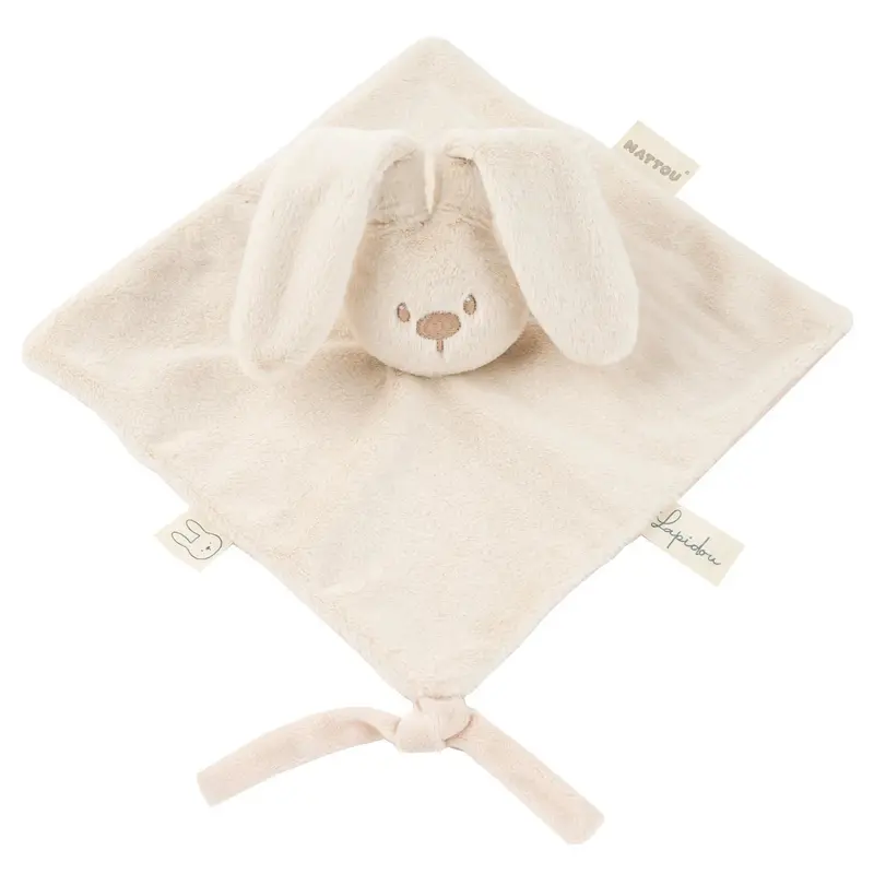 Doudou lapin bébé 27x27 cm – Doudou sable dès la naissance