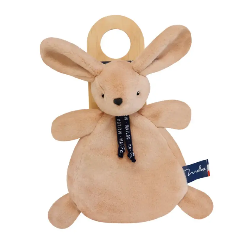 Doudou lapin dorlotin beige