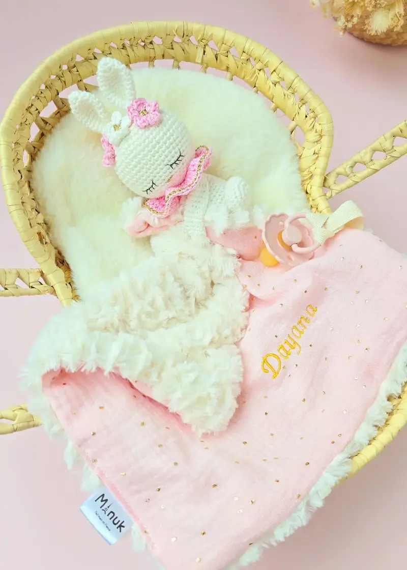 Doudou lapin personnalisé