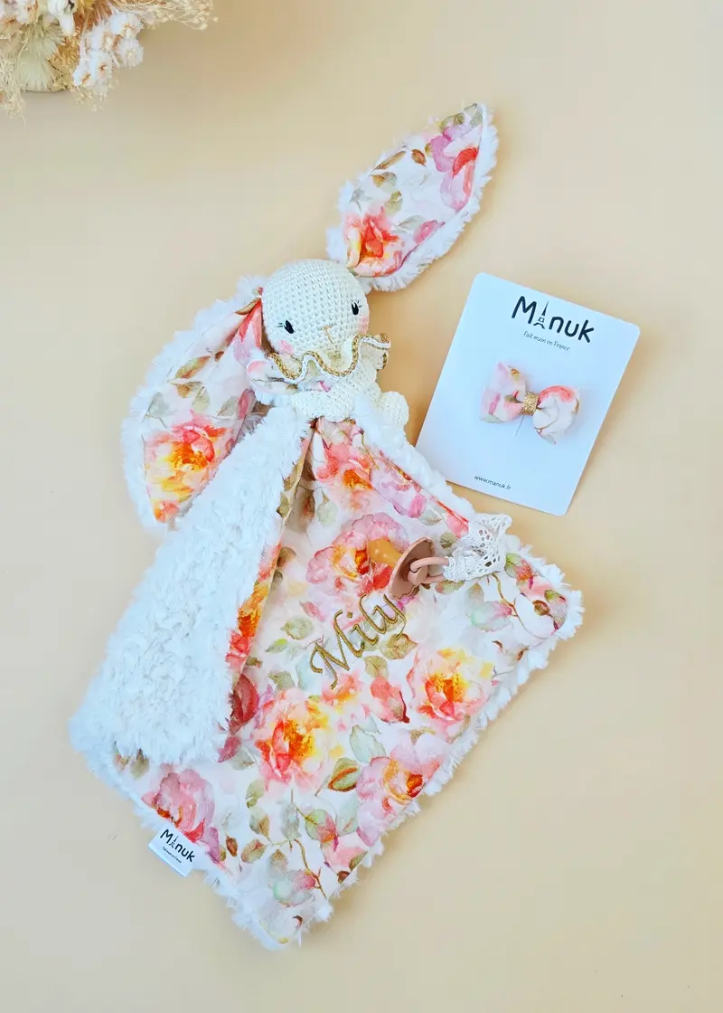 Doudou lapin personnalisé