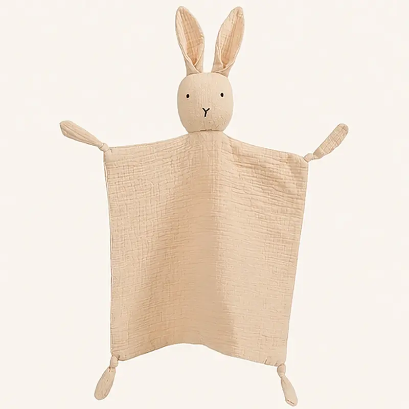 Doudou Lapin Plat Beige