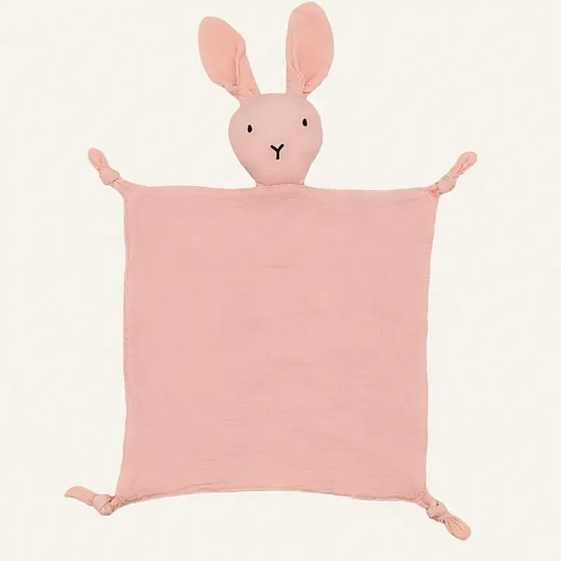 Doudou Lapin Plat Rose