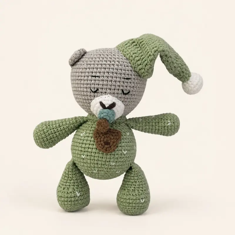 Doudou Ours Vert