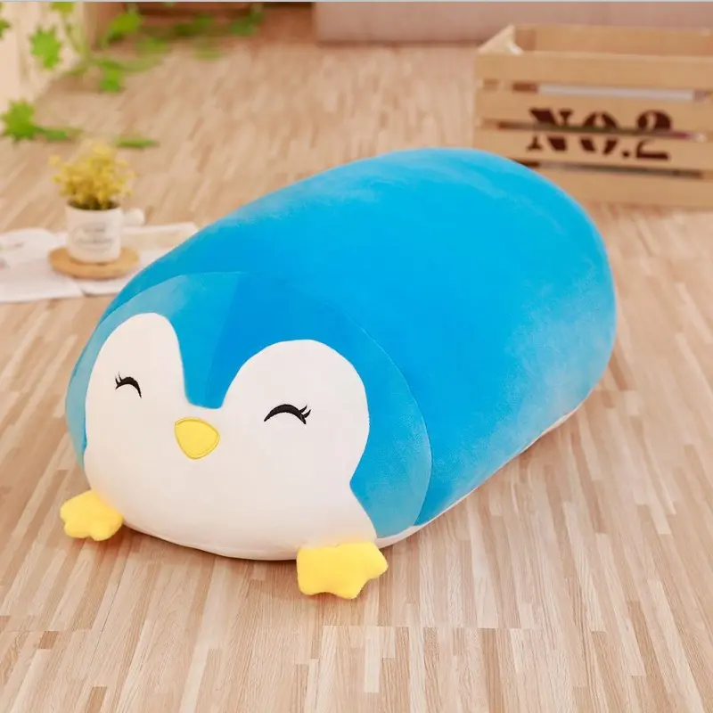 Doudou Pingouin Bleu Géant