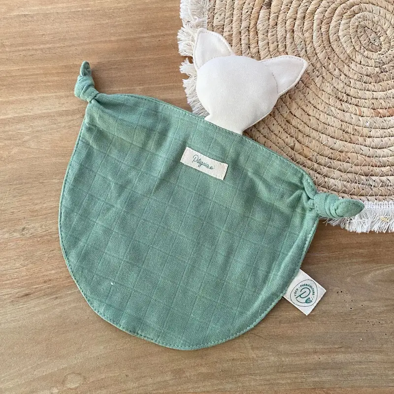 Doudou plat en coton bio Pitigaïa