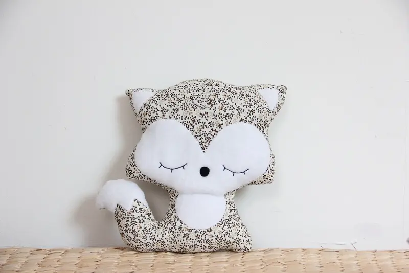 Doudou Renard moyen - Liberty marron