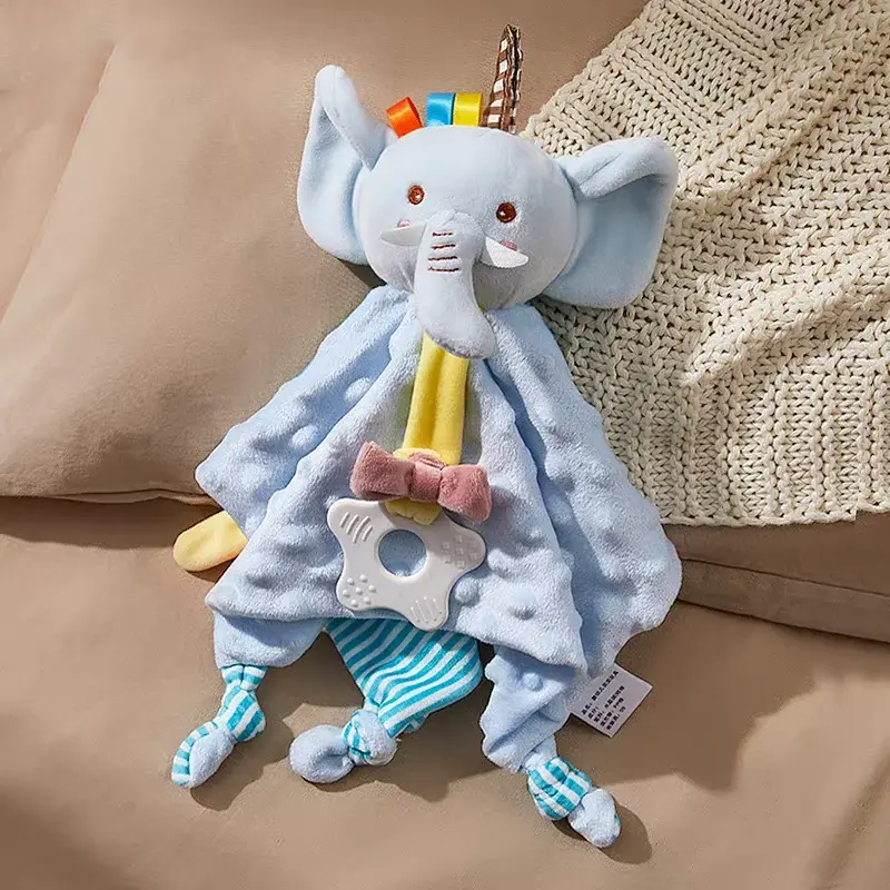 Doudou Sécurité Bébé Lapin Éléphant | Compagnon Sommeil Doux Mybooni