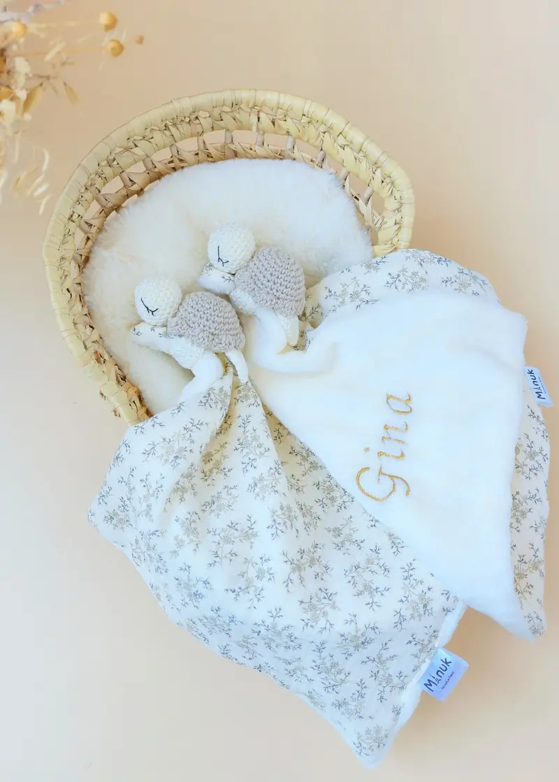 Doudou tortue personnalisé