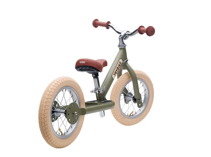 draisienne 2 roues vintage vert mat - TRYBIKE