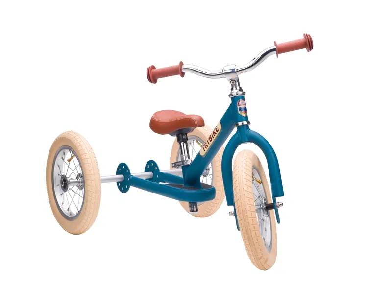draisienne tricycle 2 en 1 vintage bleu 3 roues evolutive - TRYBIKE