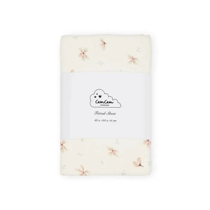 Drap-Housse, 60 x 120 Cm - Gots Windflower Crème